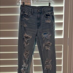 American Eagle Outfitters Light Blue Distressed Skinny Jeans